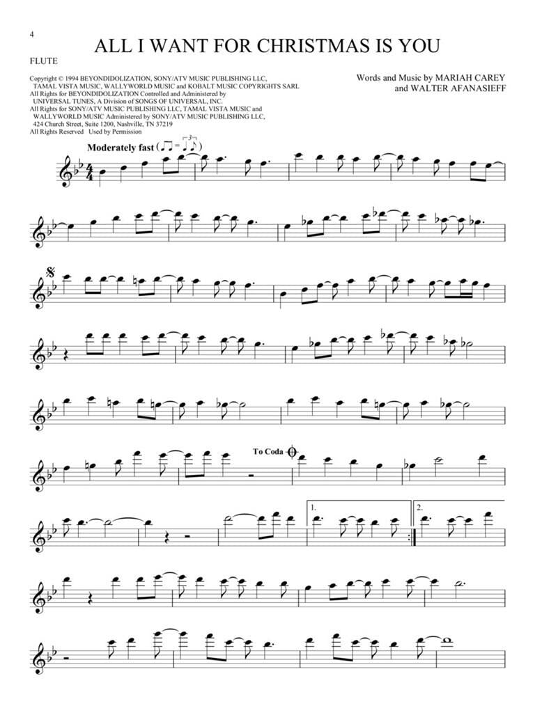 Fluitboek 101 Christmas Songs Fluit