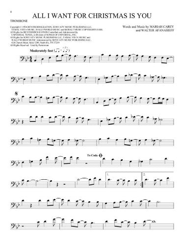 101 Christmas Songs Trombone