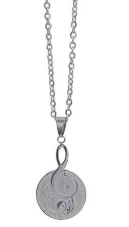 collier puzzel vioolsleutel hanger muziek kado