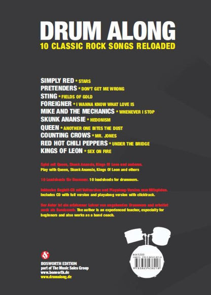 Drum Along 10 Classic Rock Songs Reloaded Jorg Fabig