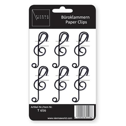 paper clip vioolsleutel cadeau 6 stuks