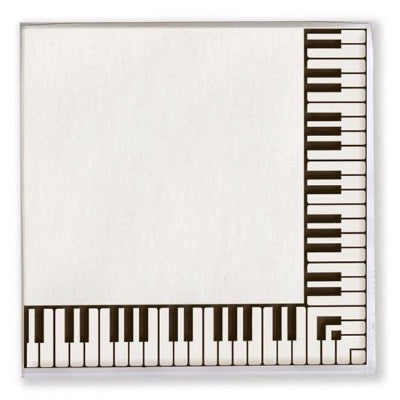 Muziekcadeau Servetten keyboard 33x33 cm