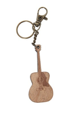 sleutelhanger gitaar hout