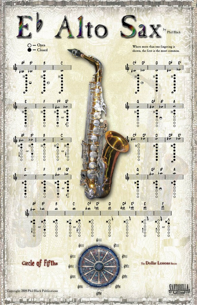 Muziekcadeau Poster altsaxofoon