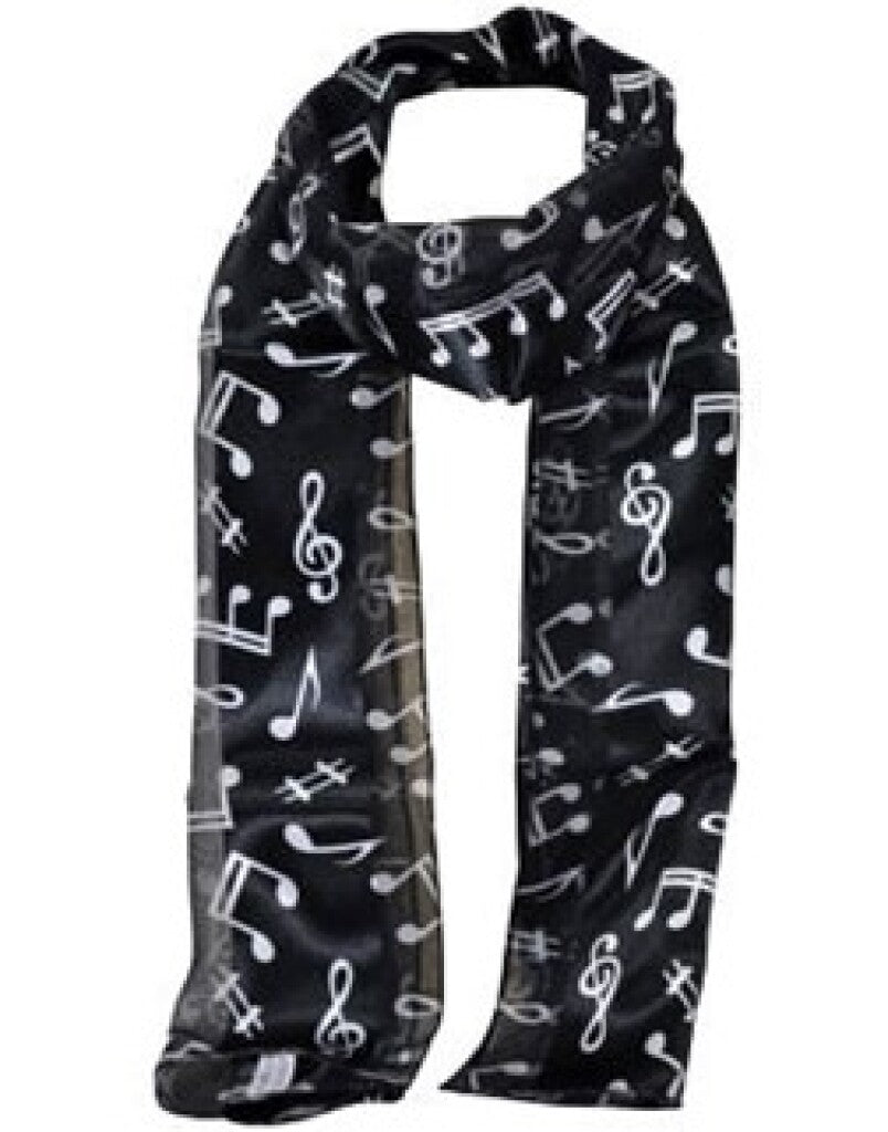 Muziekcadeau Sjaal zwart wit
