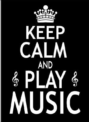 keep calm and plat muziek wenskaart