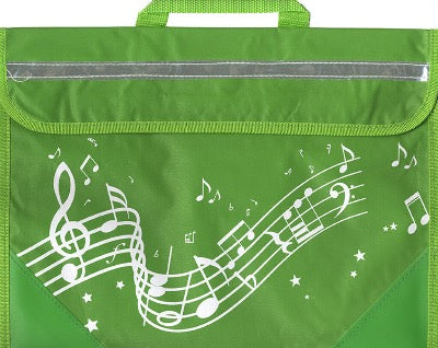 Muziekcadeau Muziektas Wavy Stave groen