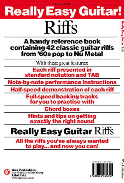 Really Easy Guitar Riffs Gitaarboek Popmuziek