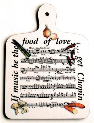 Muziekcadeau Snijplank food of love