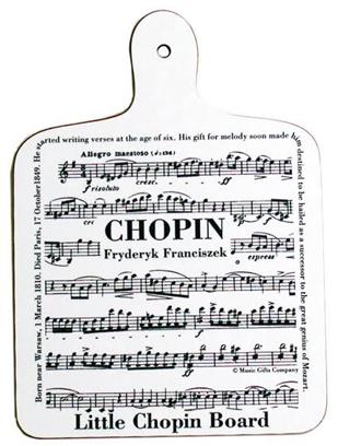 Muziekcadeau Snijplank little Chopin