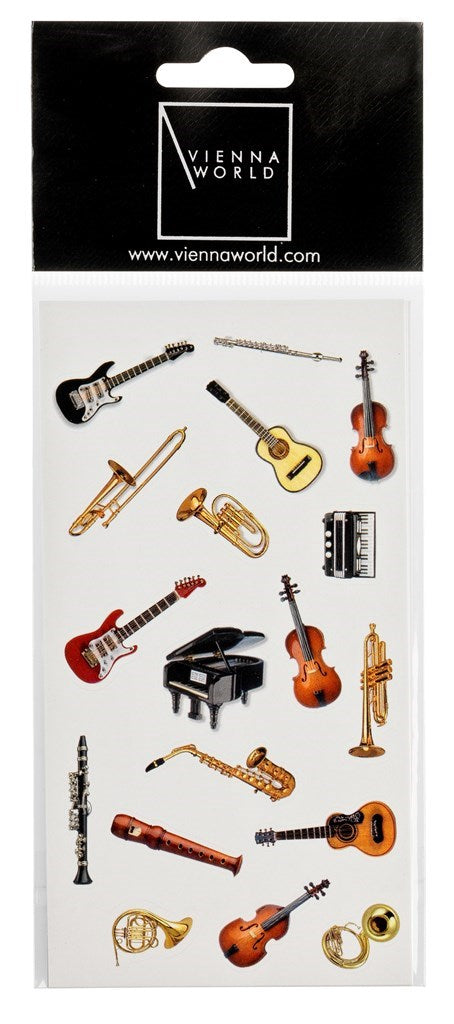 Muziekcadeau Stickers muziekinstrumenten