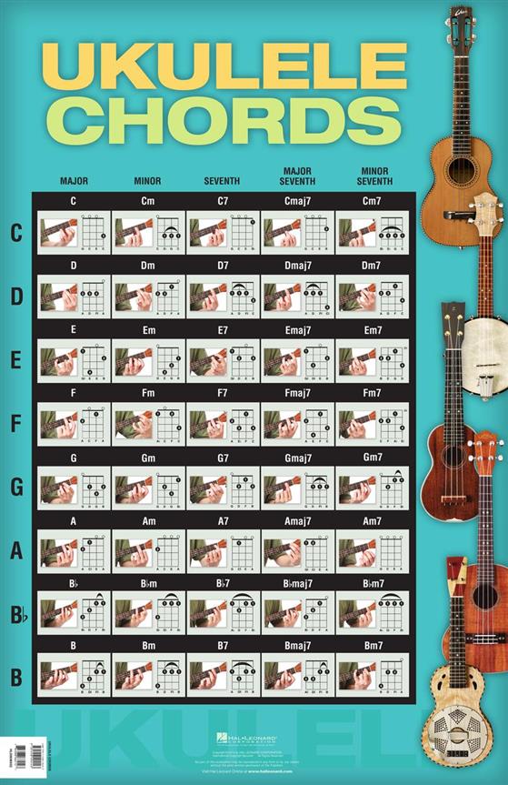 akkoorden poster ukulele